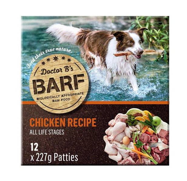 Dr B's Barf Dog Food- Chicken 12x227g Enfield Produce