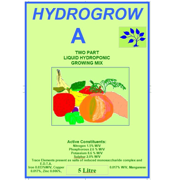 hydroponic potting mix Hydrogrow A: Liquid Hydroponic Growing Mix: