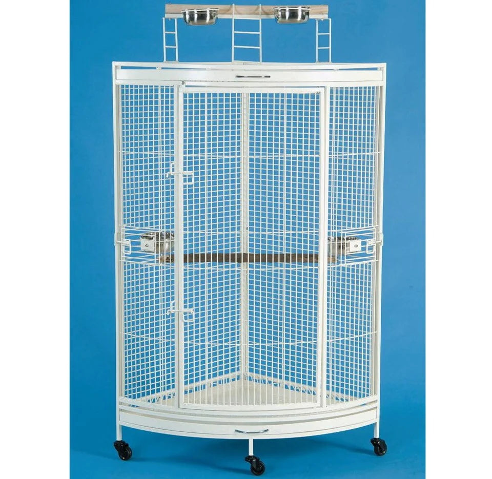 Corner Bird Cage with Play Stand r25" x 44" - Enfield Produce