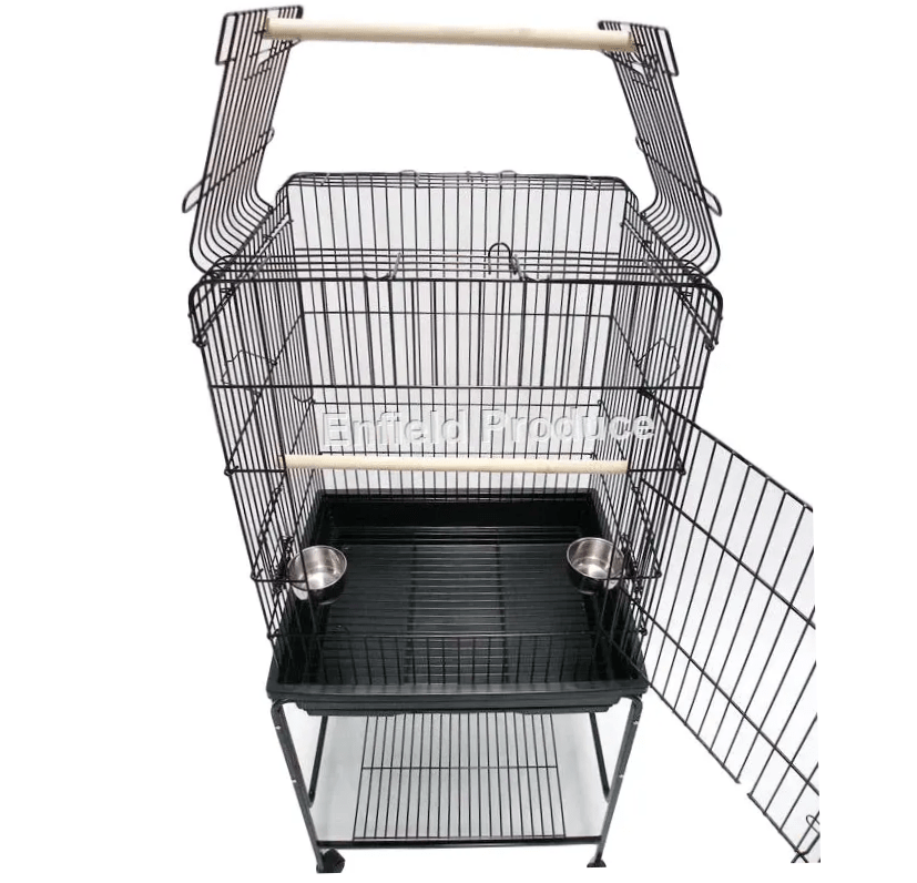 Open Top Parrot Bird Cage (TS-7983) - Enfield Produce - Parrot Midi Cage With Produce Toys
