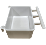 White Bird Feeder With Perch 8035