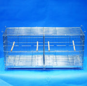 Bird Breeder Cage 76cm Galvanised Stackable with Removable SOLID DIVIDER (2421)