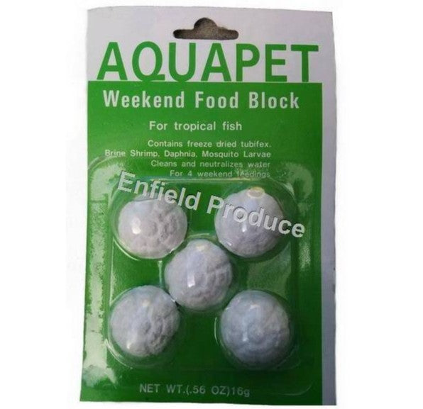 Aquapet Weekend Food Block 5pk Tropical (16g) - Enfield Produce