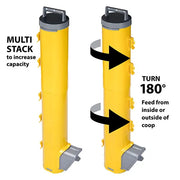 Bainbridge Chook Tower Automatic Feeder: STACKABLE AND REVERSIBLE