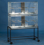 Bird Breeder Cage 76cm Galvanised Stackable with Removable SOLID DIVIDER (2421)