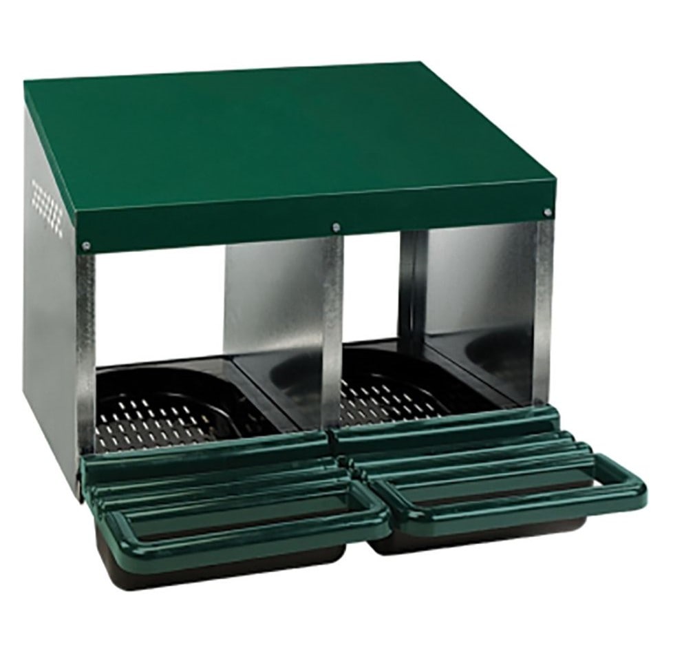 Chicken Nesting Box Lifestyle Module: 2 PLACE (DOUBLE) - Enfield Produce