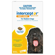 Interceptor Spectrum 11-22kg Medium Dog YELLOW Chews 3 months
