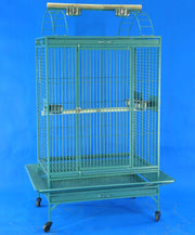 Large Parrot Cage w Playground Top 0662 Green Vein Colour