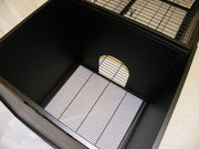 Metal Rabbit Hutch 1.5m Black: INSIDE ENCLOSED SECTION