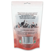 Pisces Freezedried Cricket Poultry Typical Analysis:, Treat For Chickens BACK LABEL