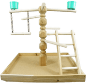 Timber Play Bird Stand for Small Parrots