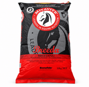 Mitavite Breeda 20kg horse feed in the old black and red packaging.