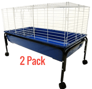 Indoor Rabbit Hutch 100 cm 3647 Pack of 2 and 2 Stands