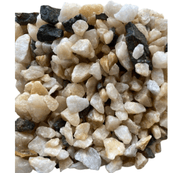 Washed close up photo of Salt & Pepper Aggregate 10mm 20kg gravel