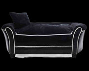 PetObsessed Velvet Luxury Black Velvet Dog Sofa