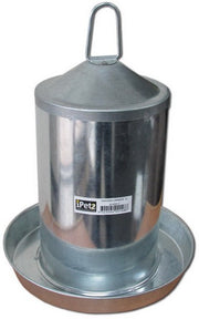 Galvanised Poultry Waterer w Handle 3 kg