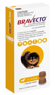 Bravect-o Flea & Tick Chew For Extra Small Dogs Single Chew