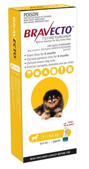 Bravect-o Flea & Tick Chew For Extra Small Dogs Single Chew