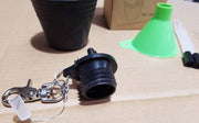 Black Bulb Insecticidal Duster for Diatomaceous Earth. Close up of lid.